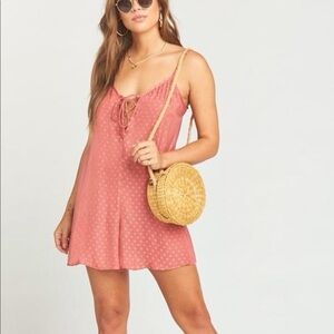 Show me your mumu Rebel Romper Silky Sangria Dots